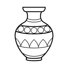 Antique vase isolated on white