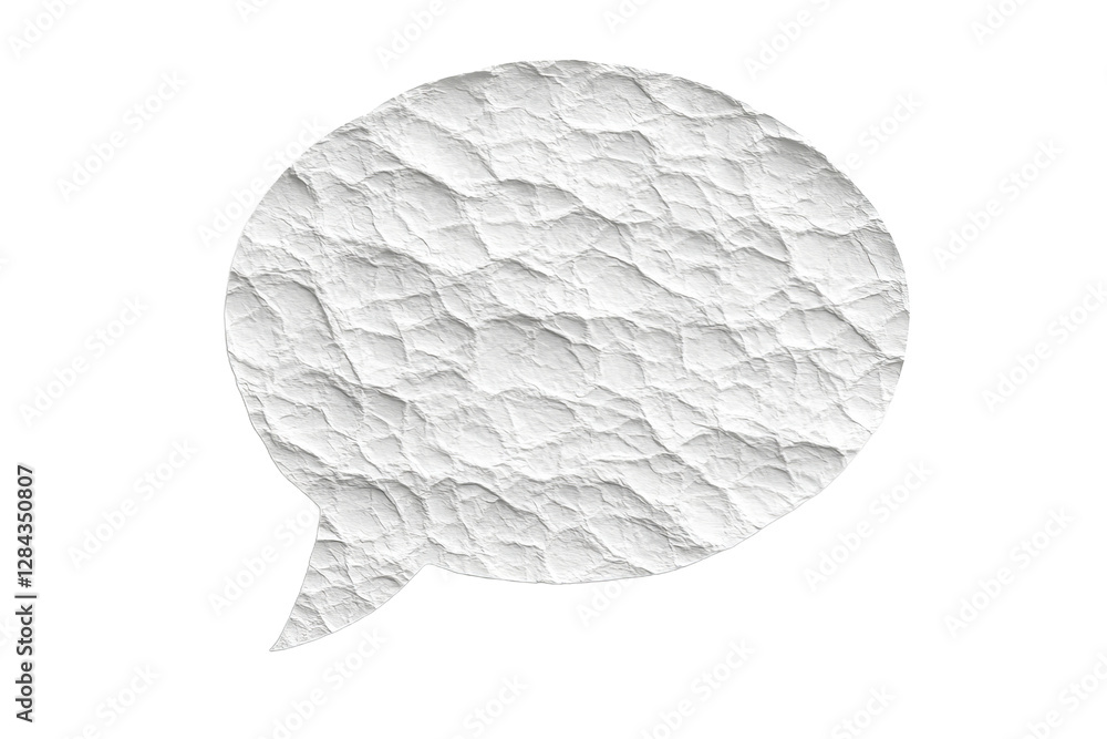 Canvas Prints textured white speech bubble on background