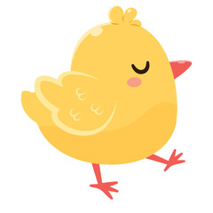 Cute chick. Vector illustration in flat style