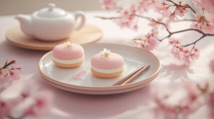 Cherry blossom season and fruit tea snacks