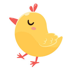 Cute chick. Vector illustration in flat style