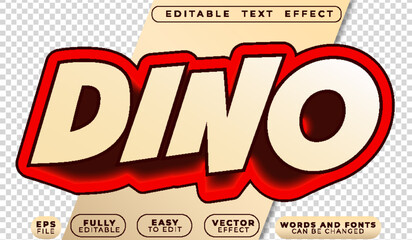  Dino Cartoon Manga Fully Editable Vector Text File © MehmetMelih