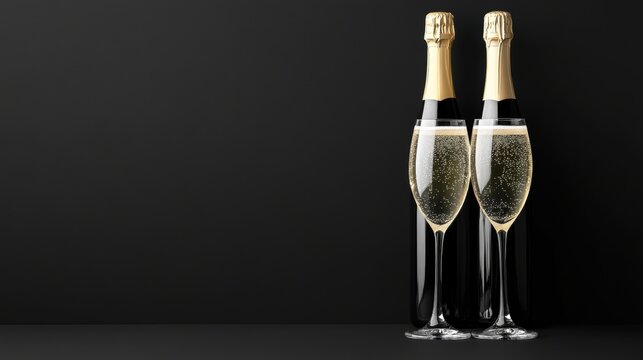 Elegant champagne toast luxurious setting table decor celebratory mood festive atmosphere