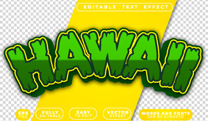  Hawaii Beach Tropical Paradise Green Fully Editable Vector Text File © MehmetMelih