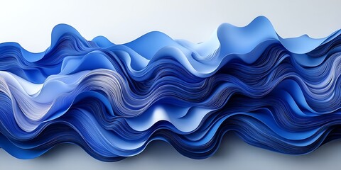 Fototapeta premium Abstract Blue Waves Background (4)
