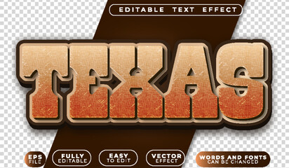  Texas Cowboy Dessert Fully Editable Vector Text File