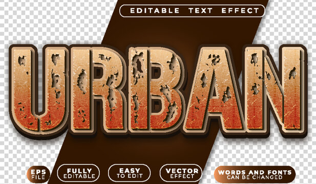 Urban Street Fully Editable Vector Text File