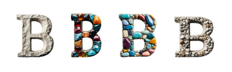 Stones Forming the Letter "B"