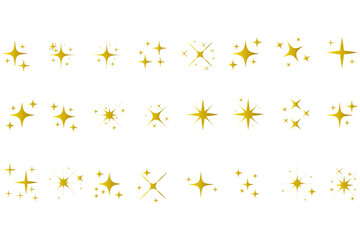 Sparkle golden star icons, Shine icon, Stars sparkle, icon, shine, vector, magic, pattern, doodle, twinkle, light, silhouette