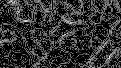 Topographic pattern texture. Map on land vector terrain. Elevation graphic contour height lines. Topographic map height abstract polygonal land. Mountain topographic cont stock illustration