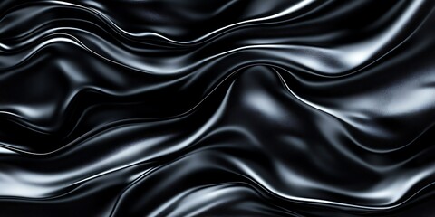 Fototapeta premium Abstract Black Fabric Drape