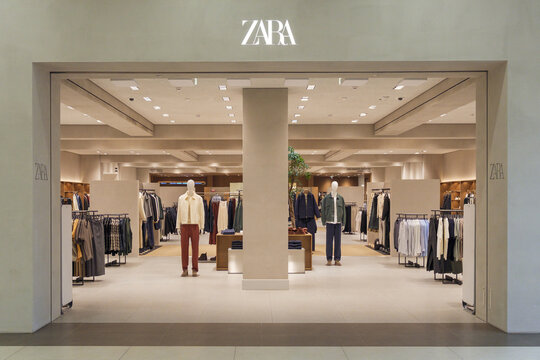 Almaty, Kazakhstan - February 19, 2025: Zara store