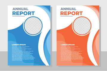Design annual report cover template A4 size for brochure design, magazine, poster, flyer set EPS 10