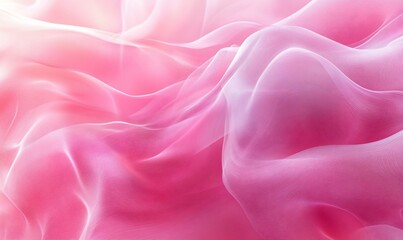 Fototapeta premium Pink fabric flows with bright light as abstract background for design