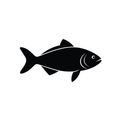 Hilsa Fish Silhouette Vector | Black Hilsa Fish Illustration | Hilsa Fish Art Design