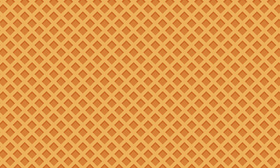 Waffle grid pattern background. Close-up Waffle texture. Grid seamless pattern