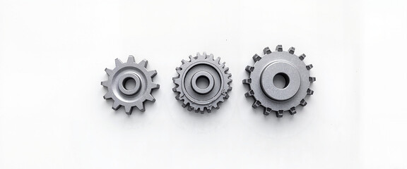 Cogwheels for website, presentation, International Workers' Day clipart, engineering design