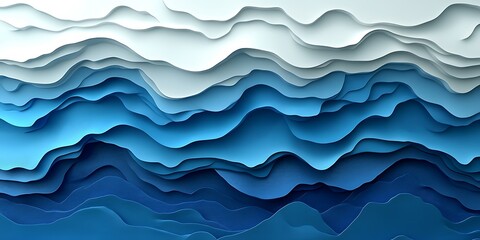 Fototapeta premium Abstract layered waves (1)