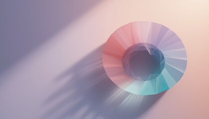 Colorful abstract shape digital art graphic design minimalist top view gigapixel cgi