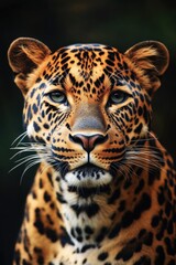 Obraz premium Wild tiger cub looking directly at the camera.