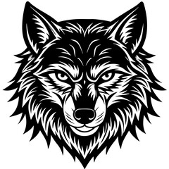 wolf head vector