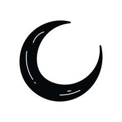 Crescent moon Vector icon