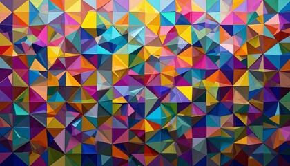 Fototapeta premium Vibrant geometric abstract digital art