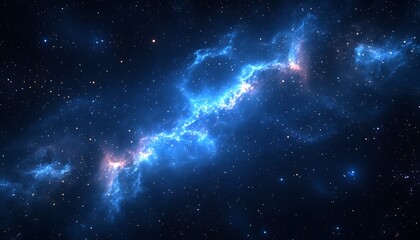 Obraz premium Stunning view of the beautiful nebula within the dark space