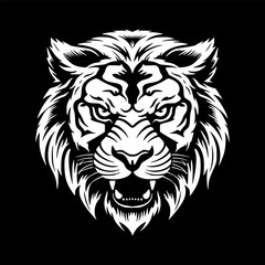 Obraz premium Tiger - Minimalist and Flat Logo - Vector illustration