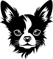 Fototapeta premium Chihuahua | Black and White Vector illustration