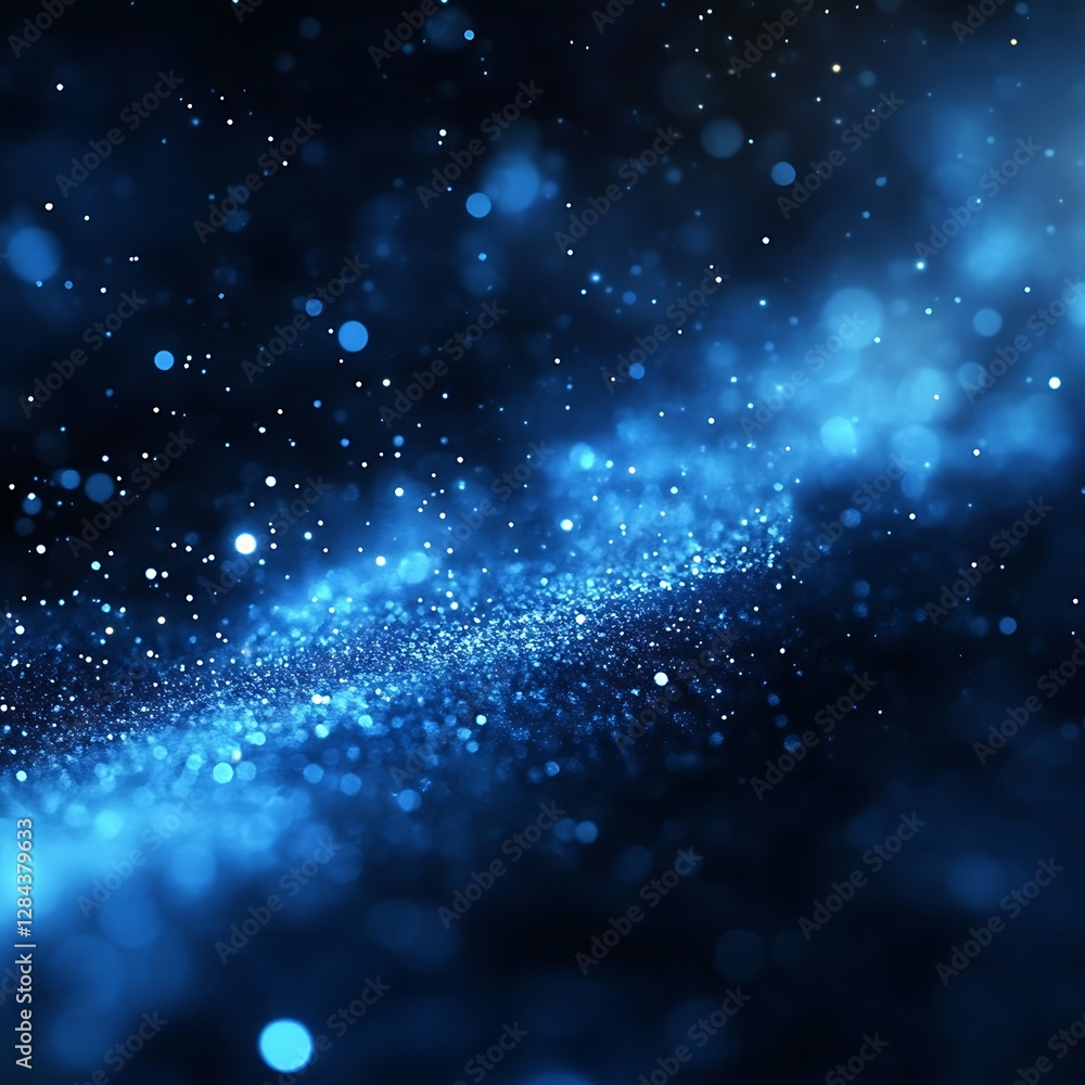Poster a beautiful celestial view with tiny twinkling starlike particles