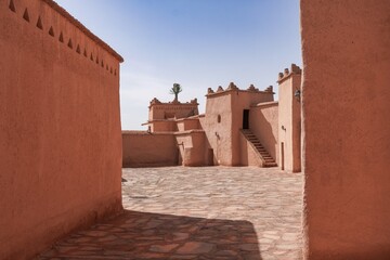 Views of Kasbah Taourirt in Ouarzazate, Morocco