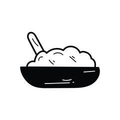 Suhoor meal Vector icon