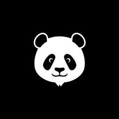 Panda - Minimalist and Flat Logo - Vector illustration