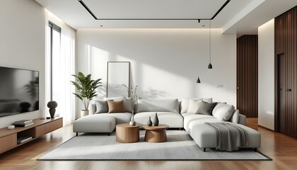 Modern living room, minimalist decor