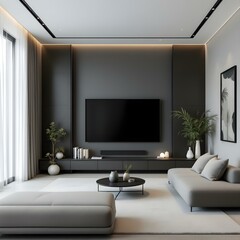 Modern living room, minimalist decor