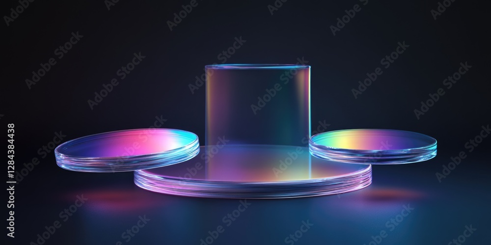 Poster these colorful, abstract, and transparent objects are intriguing and visually appealing. they could 