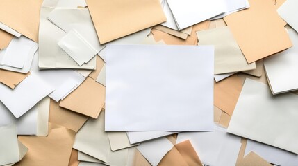 Discarded Resumes Piling Up, Illustrating Job Market Competition Challenges