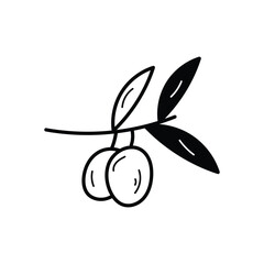 Olive branch Vector icon