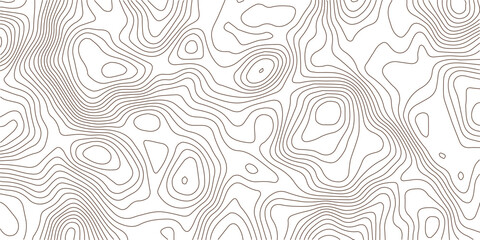 Abstract black and white topographic contours lines of mountains. Topography map art curve drawing. vector illustration. wave Line topography map contour background .background