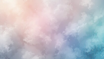 Obraz premium Celestial cloudscape abstract digital art vibrant colors atmospheric environment aerial perspective