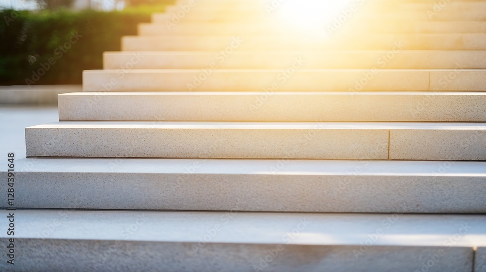 Poster close up of stairs illuminated by sunlight creating a beautiful and inviting outdoor atmosphere : ge
