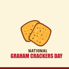 National Graham Crackers Day Vector. flat design. story design. flat illustration. simple and elegant	