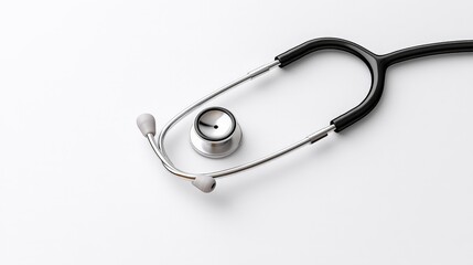Stethoscope on White Background for Medical and Health Themes