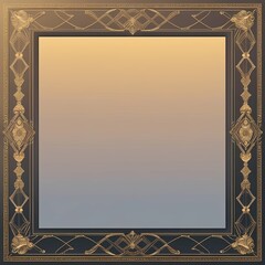 gold frame on white background