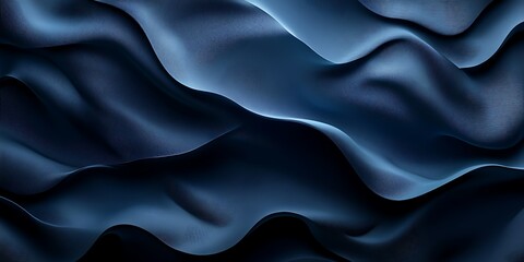 Fototapeta premium Abstract Dark Blue Draped Fabric Texture
