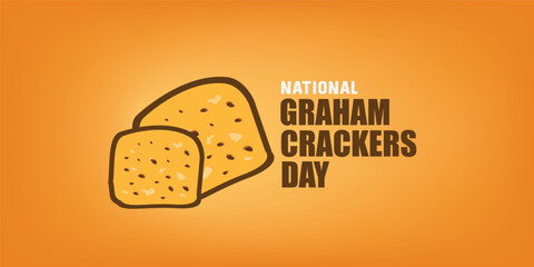 National Graham Crackers Day Vector. flat design. story design. flat illustration. simple and elegant	