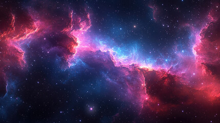 Fototapeta premium Cosmic nebulae in deep space, vibrant hues