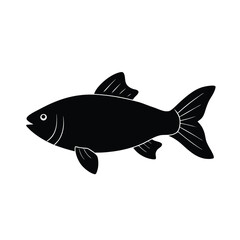 Rui Silhouette Vector Art | Rui Fish Black Color Design Illustration