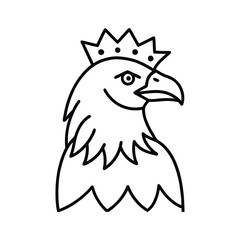crown on the head head of a eagle 